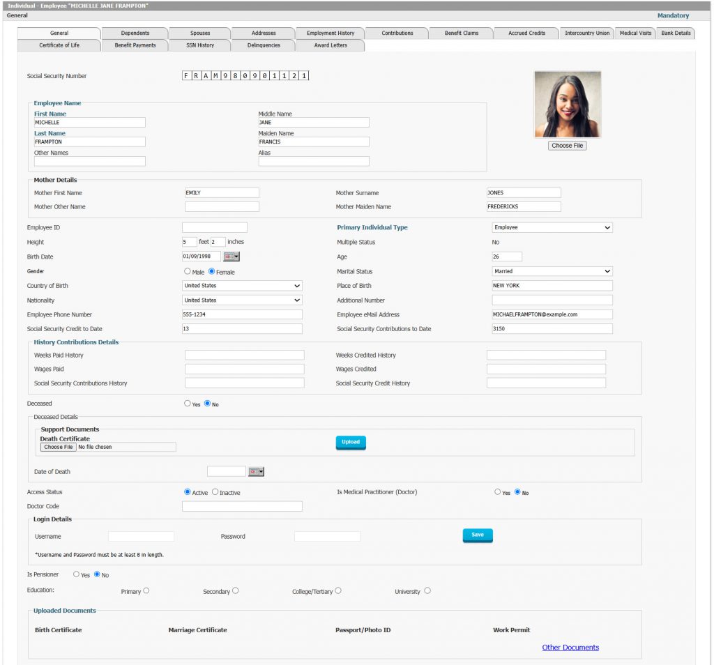 Employee electronic record